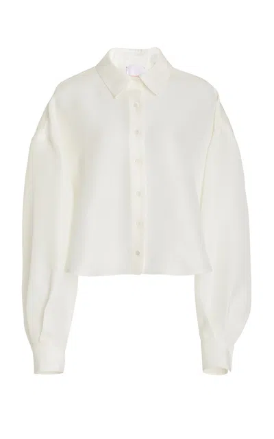 Carolina Herrera Oversized Cotton Shirt In White