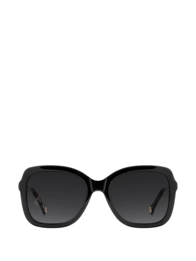 Carolina Herrera Contrast-border Square-frame Sunglasses In Black