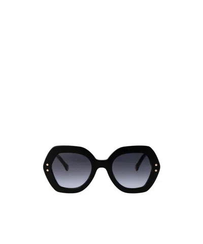 Carolina Herrera Oversized Geometric-frame Sunglasses In Black