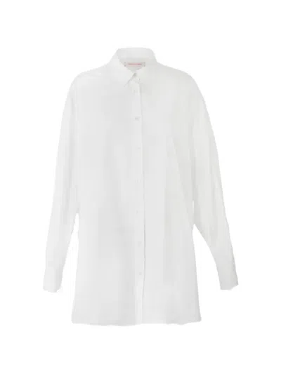 Carolina Herrera Oversized Cotton-poplin Shirt In White