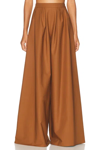 Carolina Herrera Palazzo Pant In Brown