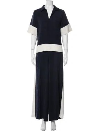 Pre-owned Carolina Herrera Pant Set In Blue