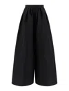 Carolina Herrera High Waist Wide Leg Pleated Trousers In Black
