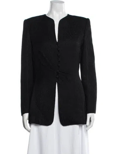 Pre-owned Carolina Herrera Patterned Blazer In Blue