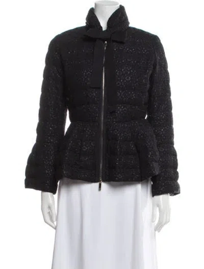 Pre-owned Carolina Herrera Patterned Jacket In Black