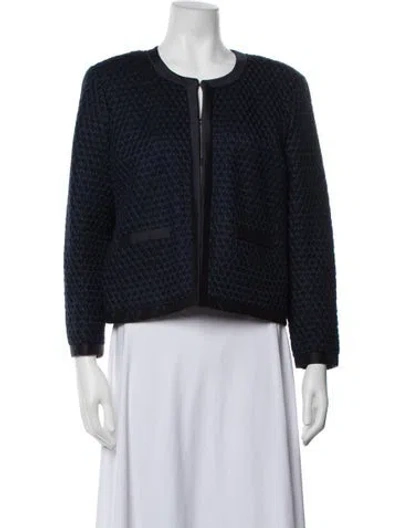 Pre-owned Carolina Herrera Patterned Jacket In Blue