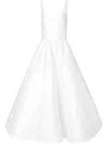 Carolina Herrera Patterned-jacquard Midi-dress In White