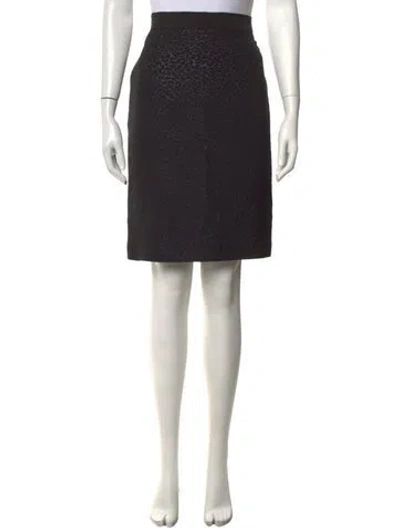 Pre-owned Carolina Herrera Patterned Knee-length Skirt In Black