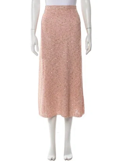 Pre-owned Carolina Herrera Patterned Long Skirt In Pink