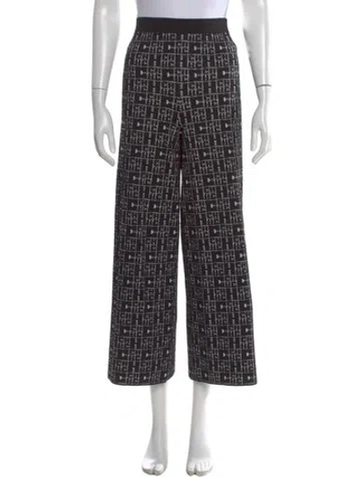 Pre-owned Carolina Herrera Patterned Wide Leg Pants In Multi