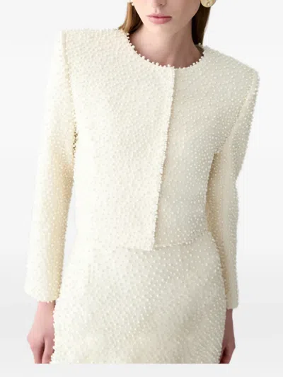 Carolina Herrera Pearl-embroidered Short Skirt In Multi