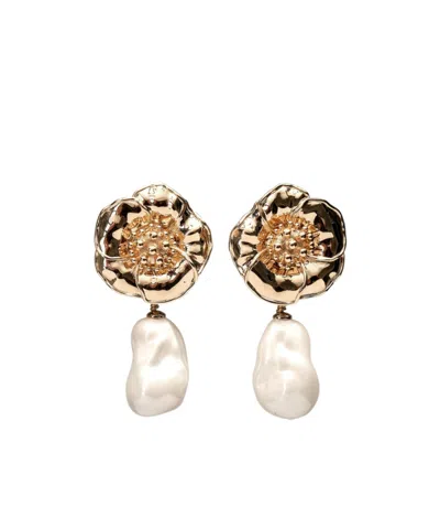 Carolina Herrera Pendant Earrings In Gold-tone
