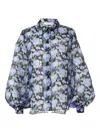 Carolina Herrera Peony-print Shirt In Blue