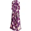 CAROLINA HERRERA CAROLINA HERRERA PEONY PRINT SILK ORGANZA TRENCH GOWN