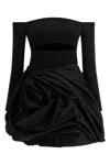 Carolina Herrera Off-shoulder Dress Featuring Structured Silhouette In Black