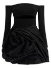 Carolina Herrera Off-shoulder Dress Featuring Structured Silhouette In Black