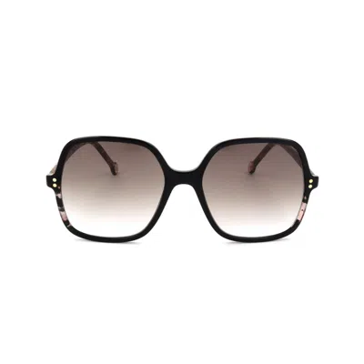 Carolina Herrera Pink Gradient Square Ladies Sunglasses Her 0244/s 0wr7/3x 56 In ["brown","black"]