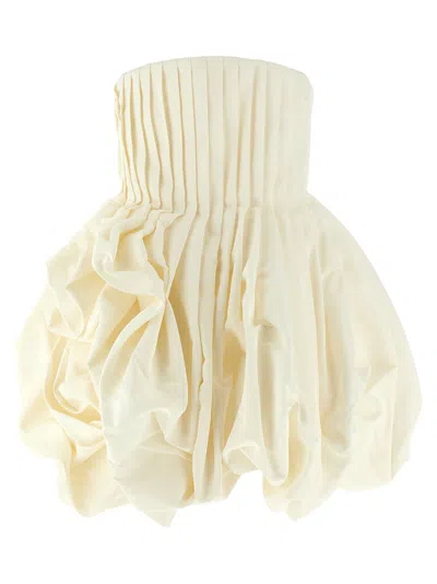 Carolina Herrera Pink Skirt Dress Dresses White