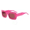 Carolina Herrera Pink Square Ladies Sunglasses Her 0131/s 0mu1/4s