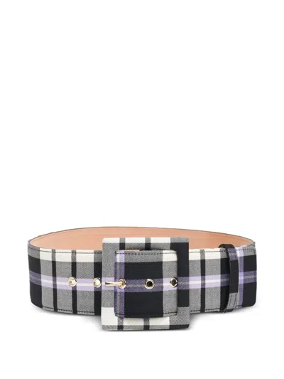 Carolina Herrera Plaid Icon Belt In Black