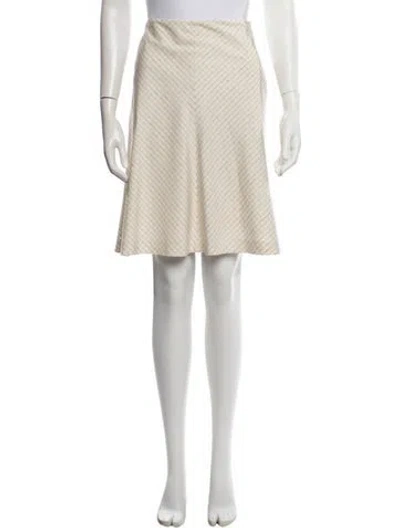 Pre-owned Carolina Herrera Plaid Print Mini Skirt In Neutral