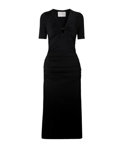Carolina Herrera Pleated Dress In Black