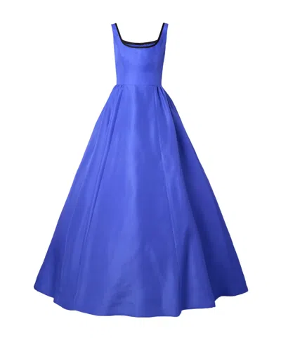 Carolina Herrera Pleated Dress In Blue