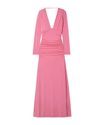 Carolina Herrera Pleated Dress In Pink