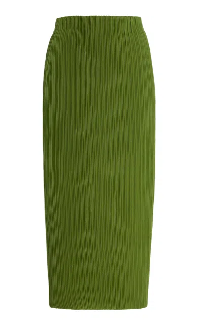 Carolina Herrera Pleated Knit  Skirt