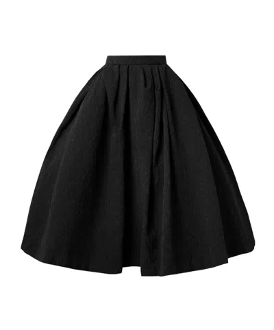 Carolina Herrera Pleated Midi Skirt In Black