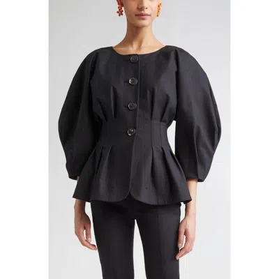 CAROLINA HERRERA CAROLINA HERRERA PLEATED WAIST JACKET