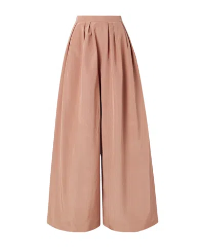 Carolina Herrera Pleated Wide-leg Casual Pants In Pink