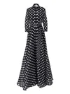 Carolina Herrera Polka Dot-pattern Maxi Dress In Black