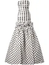 Carolina Herrera Embellished Silk Mermaid Gown In White