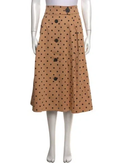 Pre-owned Carolina Herrera Polka Dot Print Midi Length Skirt In Multi