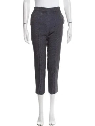 Pre-owned Carolina Herrera Polka Dot Print Straight Leg Pants In Blue