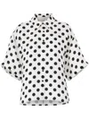 Carolina Herrera Printed Silk Shirt In 白色