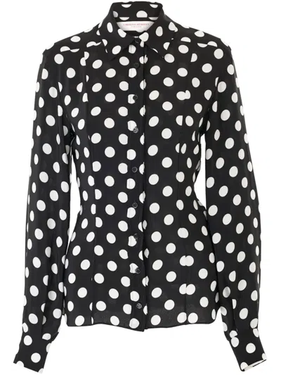 CAROLINA HERRERA POLKA-DOT SHIRT