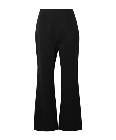 Carolina Herrera Ponte Flared Casual Pants In Black