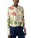 Carolina Herrera Floral Print Cardigan Sweaters And Cardigans White In Neutral