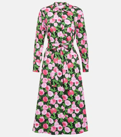 Carolina Herrera Printed Cotton-blend Shirt Dress In Multicoloured