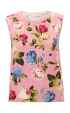 Carolina Herrera Printed Floral Knit Tank Top In Pink