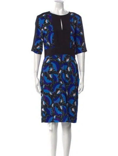 Pre-owned Carolina Herrera Printed Knee-length Dress In Multi