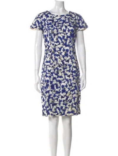 Pre-owned Carolina Herrera Printed Knee-length Dress In Multi