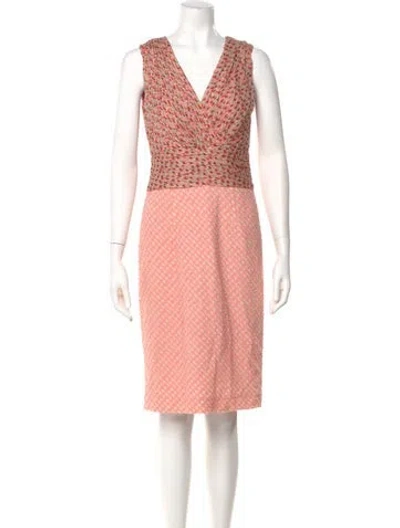 Pre-owned Carolina Herrera Printed Knee-length Dress In Multi