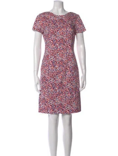 Pre-owned Carolina Herrera Printed Knee-length Dress In Multi