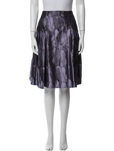 Pre-owned Carolina Herrera Printed Knee-length Skirt In Blue