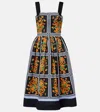 Carolina Herrera Cotton Faille Midi Dress In Multi