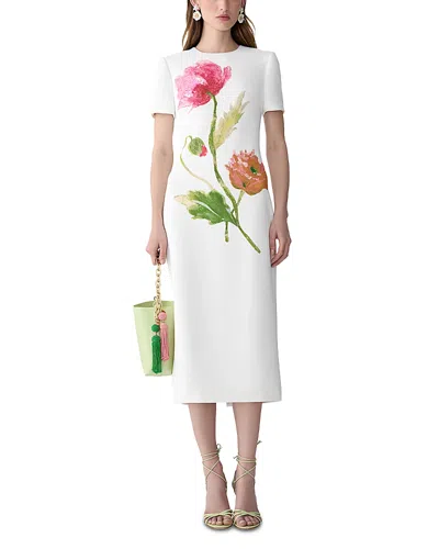 CAROLINA HERRERA PRINTED MIDI DRESS