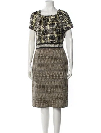Pre-owned Carolina Herrera Printed Midi Length Dress